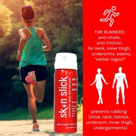 Skin Slick Anti-Chafe and Blister Continuous Spray Skin Lubricant Body Friction Protection for Men and Women Skin Slick Anti-Chafe and Blister Continuous Spray Skin Lubricant Body Friction Protection for Men and Women
