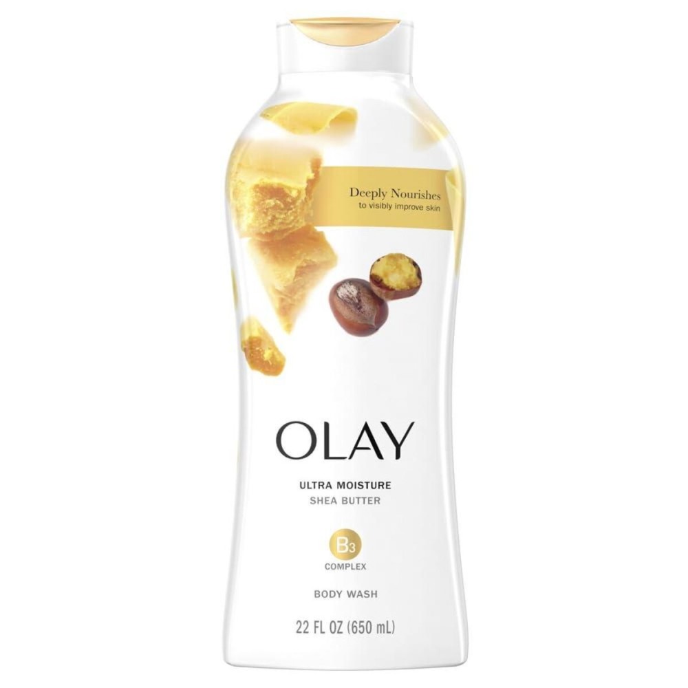 Olay Body Wash for Women, Ultra Moisture, 24hr Moisturizing, Hydrating & Refreshing, B3 Vitamin Complex, Free of Parabens & Phthalates, For All Skin Types, Shea Butter Scent, 22 fl oz