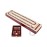 Continuous Cribbage Board Alphabet e Shape Inlaid in Maple and Bloodwood with Storage Drawer for Cribbage pegs 12.4 - 3 Tracks - House of Cribbage