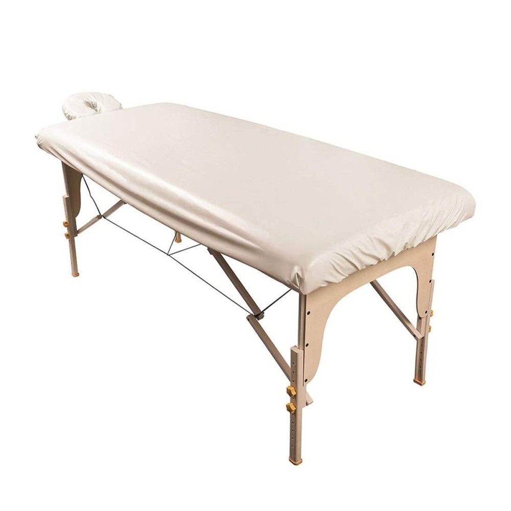 ForPro Professional Collection Waterproof Massage Table Cover, Protective Spa Treatment Sheet Set for Massage Tables, Machine Washable, includes Massage Fitted Sheet and Face Rest Cover, Natural ForPro Professional Collection Waterproof Massage Table Cover, Protective Spa Treatment Sheet Set for Massage Tables, Machine Washable, includes Massage Fitted Sheet and Face Rest Cover, Natural