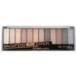 Rimmel London Magnif\'Eyes Eyeshadow Palette, 12 Shades, Blendable Formula, Versatile, 001, Nude, 0.5oz