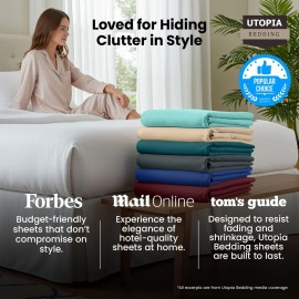 Utopia Bedding Queen Bed Skirt - Soft Quadruple Pleated Ruffle - Easy Fit with 16 Inch Tailored Drop - Hotel Quality, Shrinkage and Fade Resistant (Queen, White) Utopia Bedding Queen Bed Skirt - Soft Quadruple Pleated Ruffle - Easy Fit with 16 Inch Tailored Drop - Hotel Quality, Shrinkage and Fade Resistant (Queen, White)