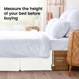 Utopia Bedding Queen Bed Skirt - Soft Quadruple Pleated Ruffle - Easy Fit with 16 Inch Tailored Drop - Hotel Quality, Shrinkage and Fade Resistant (Queen, White) Utopia Bedding Queen Bed Skirt - Soft Quadruple Pleated Ruffle - Easy Fit with 16 Inch Tailored Drop - Hotel Quality, Shrinkage and Fade Resistant (Queen, White)