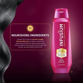 Infusium Repair & Replenish Nourishing Conditioner, with Keratin & Argan Oil, for All Hair Types, 13.5 fl oz