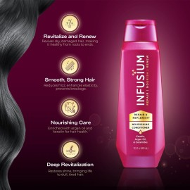 Infusium Repair & Replenish Nourishing Conditioner, with Keratin & Argan Oil, for All Hair Types, 13.5 fl oz