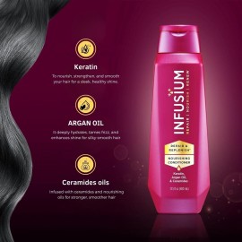 Infusium Repair & Replenish Nourishing Conditioner, with Keratin & Argan Oil, for All Hair Types, 13.5 fl oz