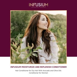 Infusium Repair & Replenish Nourishing Conditioner, with Keratin & Argan Oil, for All Hair Types, 13.5 fl oz