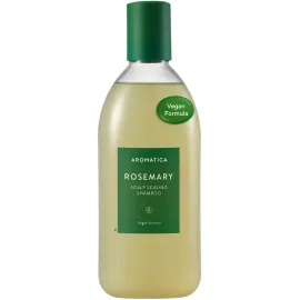 AROMATICA Rosemary Scalp Scaling Shampoo - Thinning Hair Loss Natural Rosemary Essential oil for Women - Vegan Hair Growth Biotin Shampoo - Free from Sulfate, Silicone, and Paraben (13.53 oz)