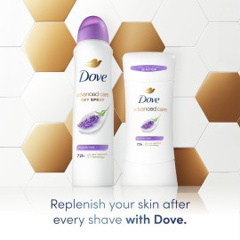 Dove Advanced Care Antiperspirant Deodorant Stick Lavender Fresh for Helping Repair Skin Barrier After Shaving, with 72-Hour Sweat & Odor Protection, 2.6 oz Dove Advanced Care Antiperspirant Deodorant Stick Lavender Fresh for Helping Repair Skin Barrier After Shaving, with 72-Hour Sweat & Odor Protection, 2.6 oz
