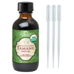 US Organic Tamanu Oil, USDA Certified Organic, 100% Pure Virgin Cold Pressed Unrefined, Dark Green Color, Sourced from Southeast Asia_Improved Cap_2oz (56 ml)
