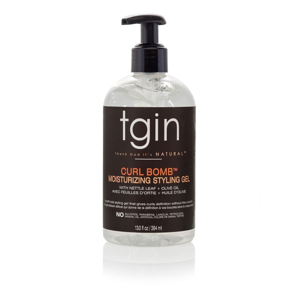 tgin Curl Bomb Moisturizing Styling Gel for Curly, Coily and Wavy Hair, Reduce Frizz, Light Hold, Moisturizes and Defines Curls, 13 oz tgin Curl Bomb Moisturizing Styling Gel for Curly, Coily and Wavy Hair, Reduce Frizz, Light Hold, Moisturizes and Defines Curls, 13 oz