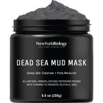 New York Biology Dead Sea Mud Mask for Face and Body - Spa Quality Pore Reducer for Acne, Blackheads & Oily Skin, Natural Skincare for Women, Men - Tightens Skin for A Healthier Complexion - 8.8 oz