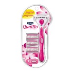 Schick Quattro Womens Value Pack with 1 Razor and 4 Razor Blade Refills