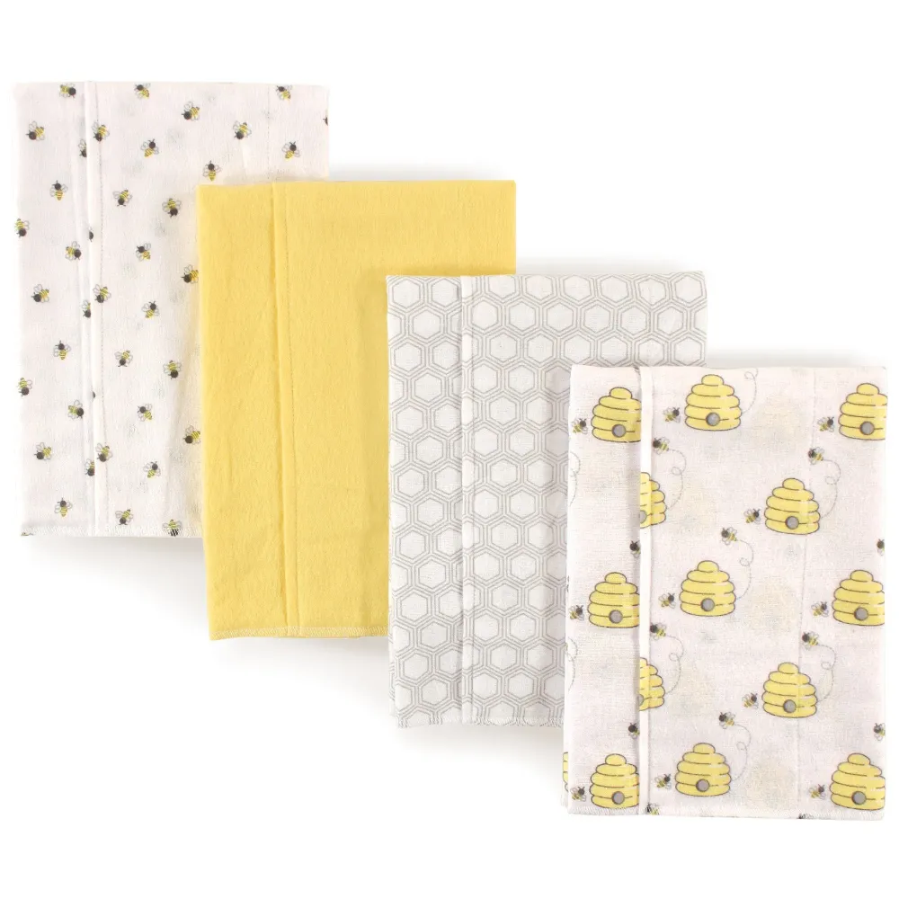 Hudson Baby Unisex Baby Cotton Flannel Burp Cloths, Bee, One Size Hudson Baby Unisex Baby Cotton Flannel Burp Cloths, Bee, One Size