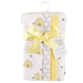 Hudson Baby Unisex Baby Cotton Flannel Burp Cloths, Bee, One Size Hudson Baby Unisex Baby Cotton Flannel Burp Cloths, Bee, One Size