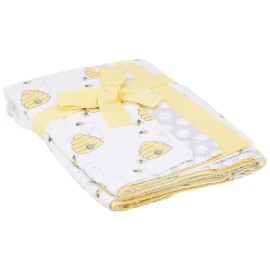 Hudson Baby Unisex Baby Cotton Flannel Burp Cloths, Bee, One Size Hudson Baby Unisex Baby Cotton Flannel Burp Cloths, Bee, One Size