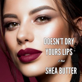 Mynena Berry Red Long Lasting Lipstick for Women Waterproof & Transfer-Proof | Hydrating with Shea Butter | Bold Pigment Intense Matte Color Lip Stain | Talc-Free & Vegan Product that Performs | Lisy
