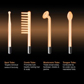 NuDerma Portable Handheld Skin Therapy Wand Machine w/Neon - Anti-Aging - Skin Tightening - Wrinkle Reducing - Dark Circles - Clarifying - Hair & Scalp Stimulator