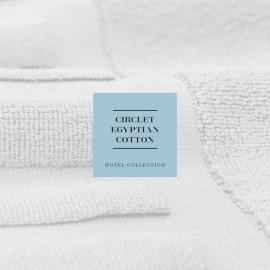 White Classic Luxury Bath Mat Floor Towel Set - Absorbent Cotton Hotel Spa Shower/Bathtub Mats [Not a Bathroom Rug] 22x34 | 2 Pack | White