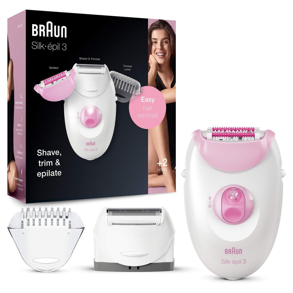 Braun Epilator Silk-epil 3 3-270, Hair Removal Device, Epilator for Women, Shaver & Trimmer, Hair Removal Braun Epilator Silk-epil 3 3-270, Hair Removal Device, Epilator for Women, Shaver & Trimmer, Hair Removal