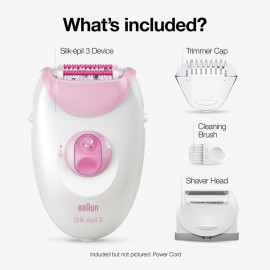 Braun Epilator Silk-epil 3 3-270, Hair Removal Device, Epilator for Women, Shaver & Trimmer, Hair Removal Braun Epilator Silk-epil 3 3-270, Hair Removal Device, Epilator for Women, Shaver & Trimmer, Hair Removal