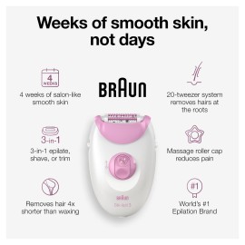 Braun Epilator Silk-epil 3 3-270, Hair Removal Device, Epilator for Women, Shaver & Trimmer, Hair Removal Braun Epilator Silk-epil 3 3-270, Hair Removal Device, Epilator for Women, Shaver & Trimmer, Hair Removal