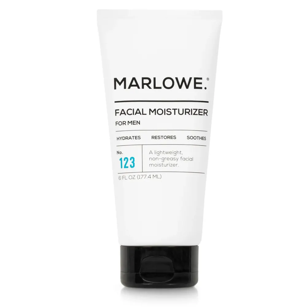 MARLOWE. No. 123 Men\'s Facial Moisturizer 6 oz, Lightweight Daily Face Lotion for Men, Includes Natural Extracts to Hydrate, Soothe & Restore, Light Aloe Citron Scent MARLOWE. No. 123 Men\'s Facial Moisturizer 6 oz, Lightweight Daily Face Lotion for Men, Includes Natural Extracts to Hydrate, Soothe & Restore, Light Aloe Citron Scent