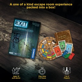 Exit: The Abandoned Cabin - Kennerspiel Des Jahres Winner, Card-Based Family Escape Room Game for 1-4 Players, Ages 12+, Blue Exit: The Abandoned Cabin - Kennerspiel Des Jahres Winner, Card-Based Family Escape Room Game for 1-4 Players, Ages 12+, Blue