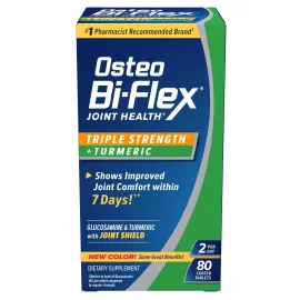 Osteo Bi-Flex Triple Strength Glucosamine with Turmeric, Joint Health Supplement, Coated Tablets, Original Version, 80 Count