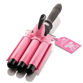Alure Three Barrel Curling Iron Wand Hair Waver with LCD Temperature Display - 1 Inch Ceramic Tourmaline Triple Barrels, Dual Voltage Crimp Alure Three Barrel Curling Iron Wand Hair Waver with LCD Temperature Display - 1 Inch Ceramic Tourmaline Triple Barrels, Dual Voltage Crimp