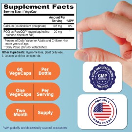 Health Thru Nutrition PQQ 20mg 60 Servings Pyrroloquinoline Quinone as PureQQ | Promotes Mitochondrial Biogenesis | Certified Vegan | Non-GMO Gluten Soy Free Capsules| Clean Label PQQ Supplement Health Thru Nutrition PQQ 20mg 60 Servings Pyrroloquinoline Quinone as PureQQ | Promotes Mitochondrial Biogenesis | Certified Vegan | Non-GMO Gluten Soy Free Capsules| Clean Label PQQ Supplement