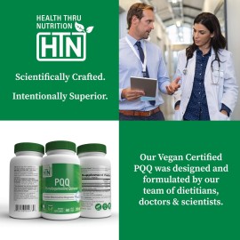 Health Thru Nutrition PQQ 20mg 60 Servings Pyrroloquinoline Quinone as PureQQ | Promotes Mitochondrial Biogenesis | Certified Vegan | Non-GMO Gluten Soy Free Capsules| Clean Label PQQ Supplement Health Thru Nutrition PQQ 20mg 60 Servings Pyrroloquinoline Quinone as PureQQ | Promotes Mitochondrial Biogenesis | Certified Vegan | Non-GMO Gluten Soy Free Capsules| Clean Label PQQ Supplement