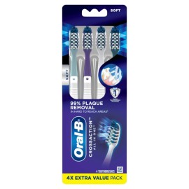 Oral-B CrossAction All In One Toothbrush, Soft, Deep Plaque Removal, 4 count Oral-B CrossAction All In One Toothbrush, Soft, Deep Plaque Removal, 4 count