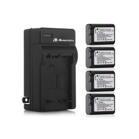 Powerextra Battery (4-Pack) and Charger for Sony NP-FW50 Battery and Sony ZV-E10, Alpha a6500, Alpha a6300, Alpha a6000, Alpha a7 II, Alpha a7R II, Alpha a7S II, Alpha a5000, Alpha a5100 Camera Powerextra Battery (4-Pack) and Charger for Sony NP-FW50 Battery and Sony ZV-E10, Alpha a6500, Alpha a6300, Alpha a6000, Alpha a7 II, Alpha a7R II, Alpha a7S II, Alpha a5000, Alpha a5100 Camera