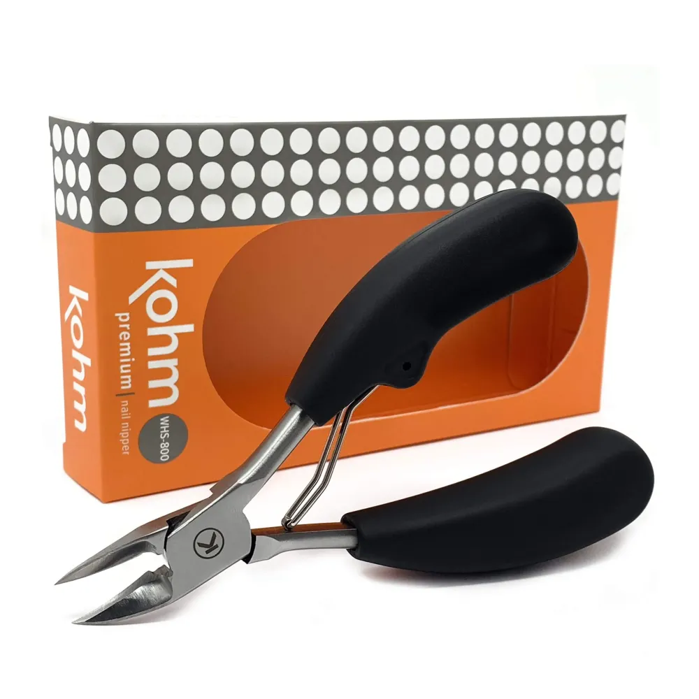 Kohm Toenail Clippers | Extra-Wide Blade & Non-Slip Grip for Thick, Ingrown & Fungal Nails | Heavy Duty Nail Cutter for Seniors, Men, Women & Pets Kohm Toenail Clippers | Extra-Wide Blade & Non-Slip Grip for Thick, Ingrown & Fungal Nails | Heavy Duty Nail Cutter for Seniors, Men, Women & Pets
