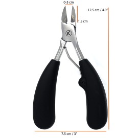 Kohm Toenail Clippers | Extra-Wide Blade & Non-Slip Grip for Thick, Ingrown & Fungal Nails | Heavy Duty Nail Cutter for Seniors, Men, Women & Pets Kohm Toenail Clippers | Extra-Wide Blade & Non-Slip Grip for Thick, Ingrown & Fungal Nails | Heavy Duty Nail Cutter for Seniors, Men, Women & Pets
