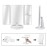 deweisn Floor Mount Tri-Fold Lighted Vanity Mirror with 21 LED Lights, Touch Screen and 3X/2X/1X Magnification, Two Power Supply Modes Make Up Mirror,Travel Mirror
