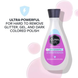 Cutex Gel Nail Polish Remover, Ultra-Powerful & Removes Glitter and Dark Colored Paints, Paraben Free, 6.76 Fl Oz Cutex Gel Nail Polish Remover, Ultra-Powerful & Removes Glitter and Dark Colored Paints, Paraben Free, 6.76 Fl Oz
