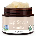 Lip Scrub Exfoliator Vanilla - USA Made Sugar Lip Scrubber with Natural & Organic Ingredients