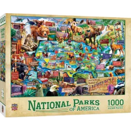MasterPieces - 1000 Piece Jigsaw Puzzle, National Parks of America, Fun for Adults, Family, Kids 19.25x26.75