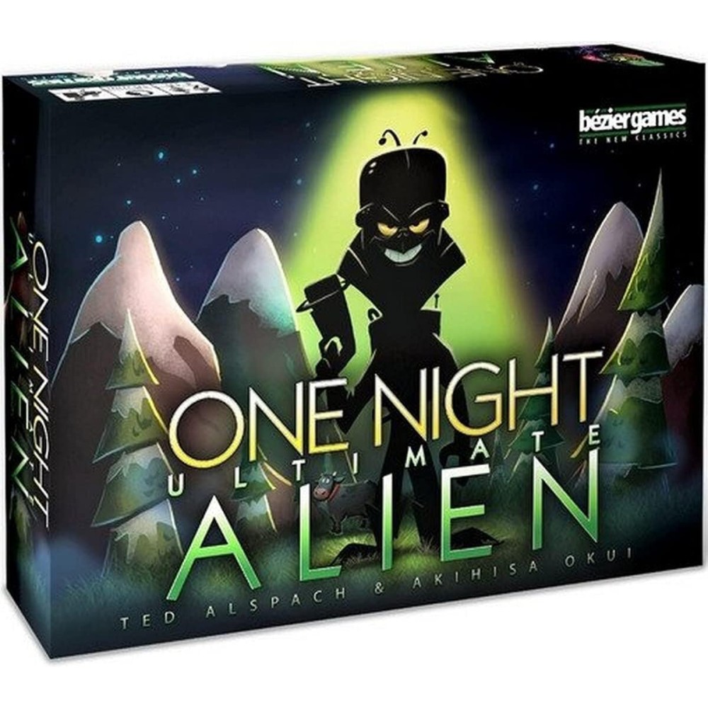 Bezier Games One Night Ultimate Alien, Fun Party Game for Large Groups, Fast-Paced Gameplay, Engaging Social Deduction, Hidden Roles & Bluffing, Great Game for Kids & Families Bezier Games One Night Ultimate Alien, Fun Party Game for Large Groups, Fast-Paced Gameplay, Engaging Social Deduction, Hidden Roles & Bluffing, Great Game for Kids & Families