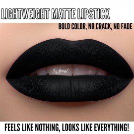 Mynena Black Long Lasting Lipstick for Women Waterproof & Transfer-Proof | Hydrating with Shea Butter | Bold Pigment Intense Matte Color Lip Stain | Talc-Free & Vegan Product that Performs | Linda