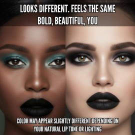 Mynena Black Long Lasting Lipstick for Women Waterproof & Transfer-Proof | Hydrating with Shea Butter | Bold Pigment Intense Matte Color Lip Stain | Talc-Free & Vegan Product that Performs | Linda