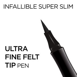 L\'Oreal Paris Makeup Infallible Super Slim Long-Lasting Liquid Eyeliner, Ultra-Fine Felt Tip, Quick Drying Formula, Glides on Smoothly, Grey, 0.03 fl oz., 1 Count L\'Oreal Paris Makeup Infallible Super Slim Long-Lasting Liquid Eyeliner, Ultra-Fine Felt Tip, Quick Drying Formula, Glides on Smoothly, Grey, 0.03 fl oz., 1 Count