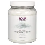 NOW Foods Solutions, Magnesium Flakes, 100% Pure, from the Ancient Zechstein Seabed, Highly Concentrated, 54-Ounce