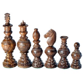 Chessbazar Chess Set Globe Design King 5 32 Wooden Weighted Handmade Chess Pieces By