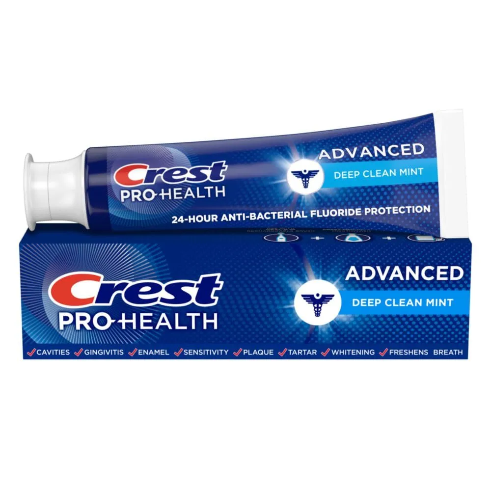 Crest Pro-Health Advanced Deep Clean Mint Toothpaste, 5.1 oz, Crest Pro-Health Advanced Deep Clean Mint Toothpaste, 5.1 oz,