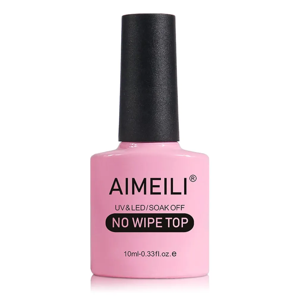AIMEILI No Wipe Top Coat Soak Off U V LED Gel Nail Polish