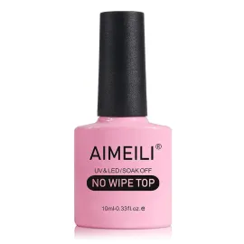AIMEILI No Wipe Top Coat Soak Off U V LED Gel Nail Polish