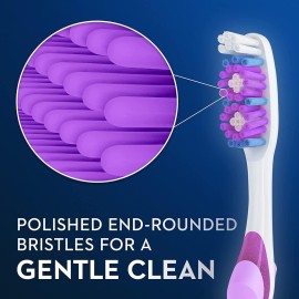 Oral-B Advantage Vivid Dual Action Whitening Toothbrushes, Soft, Tooth Brush Pack of 4 Count, Tooth Brushes (Packaging and Product Color May Vary)